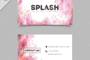 Abstract corporate card in watercolor style