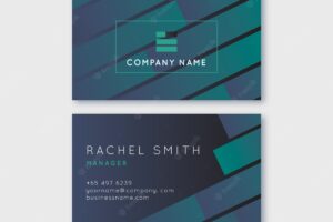 Abstract flat business card template