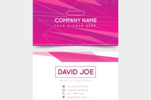 Abstract geometric business card template collection