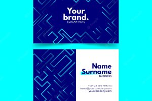 Abstract geometric business card template