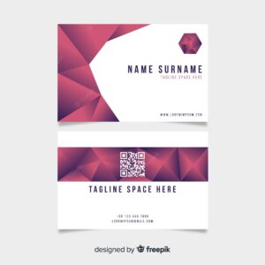 Abstract geometric shapes business card template