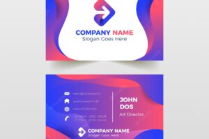 Abstract gradient shapes business card template