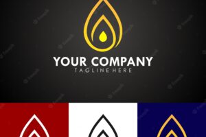 Abstract logo design for your company branding, with water drop icon