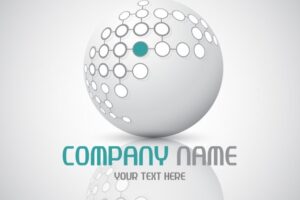 Abstract logo with sphere