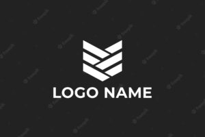 Abstract monogram logo design concept