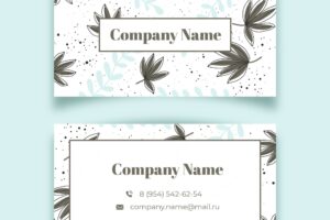 Abstract painted business card collection template