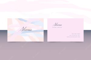 Abstract painted business card template concept