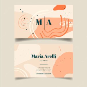 Abstract painted business card template concept
