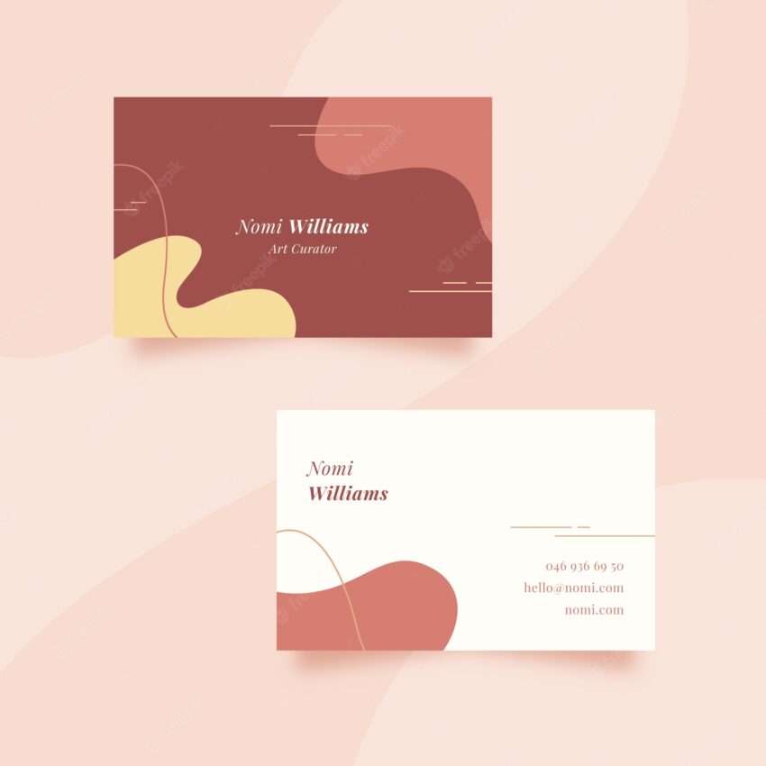 Abstract painted business card template
