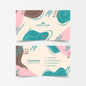 Abstract painted business card