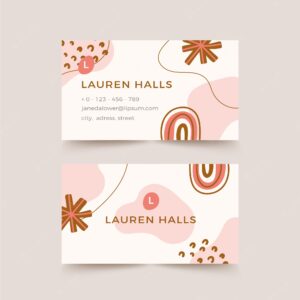 Abstract painted company card
