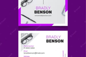 Abstract style business card with photo