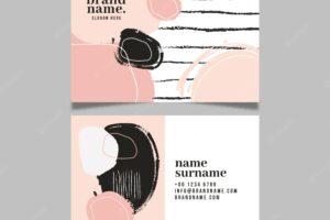 Abstract template business card set