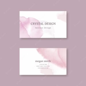 Abstract watercolor business card template