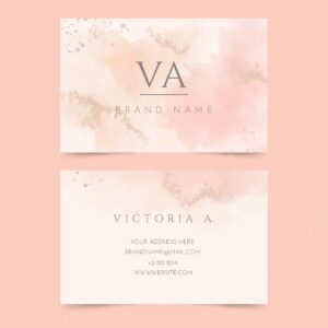 Abstract watercolor style business card template