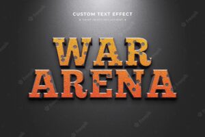Action movie and game 3d text style effect