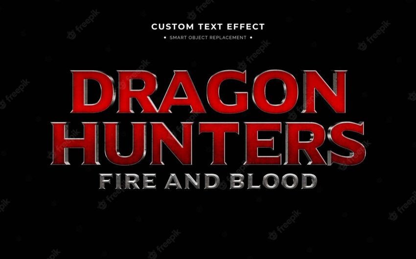 Action movie and video game 3d text style effect