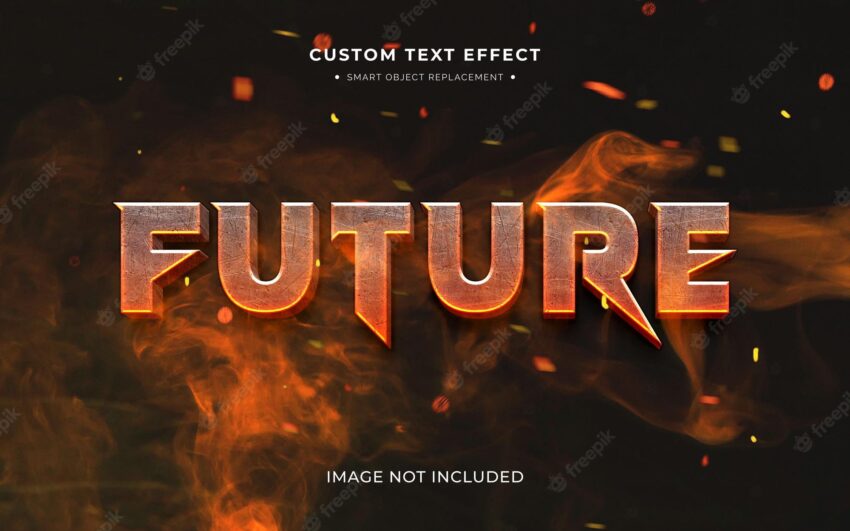 Action video game 3d text style effect