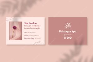 Aesthetic spa gift certificate