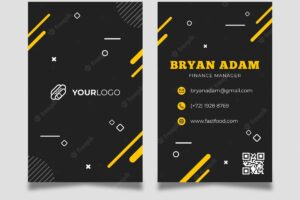 American food double-sided business card