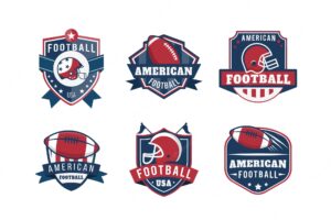 American football badges retro design