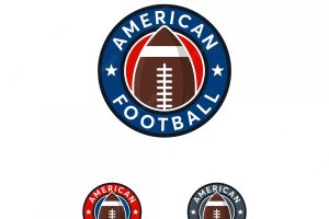 American football logo badge