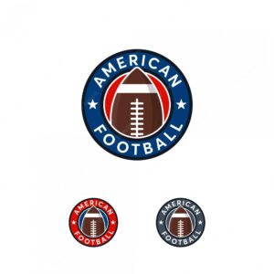 American football logo badge