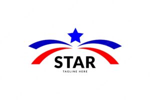 American star vector logo template illustration design.