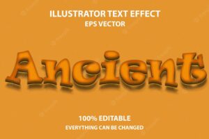 Ancient editable text effect