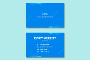 Architect studio horizontal business card template