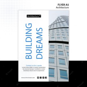 Arhitecture concept flyer template