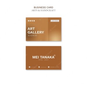 Arts and crafts business card template design