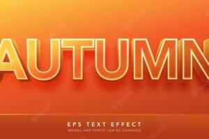 Autumn editable text effect