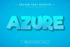 Azure editable text effect