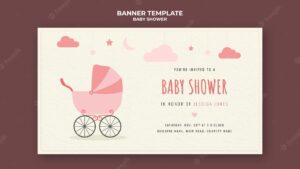 Baby shower banner template