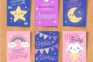 Baby shower card collection