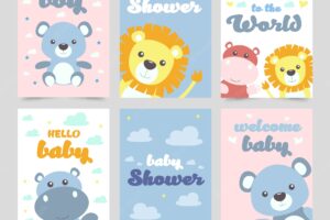 Baby shower card pack