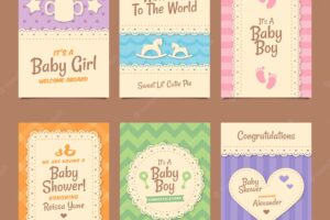 Baby shower card pack