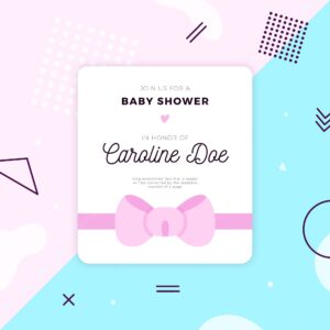 Baby shower card template