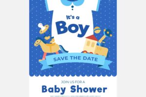 Baby shower celebration invitation template