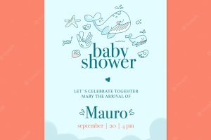 Baby shower celebration poster template
