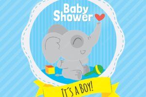 Baby shower design for boy