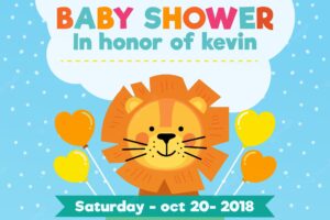 Baby shower design in flat style