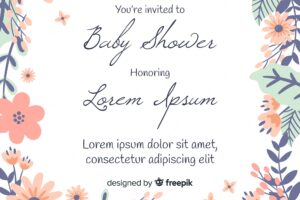 Baby shower design in flat style