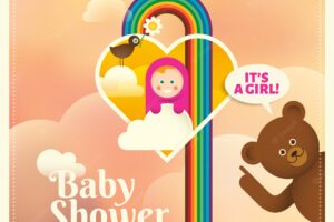 Baby shower illustration