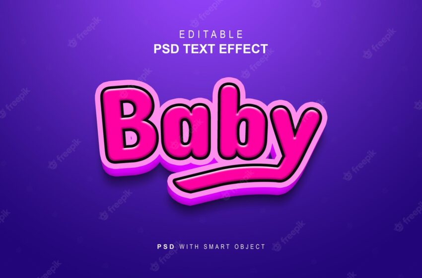 Baby style text effect