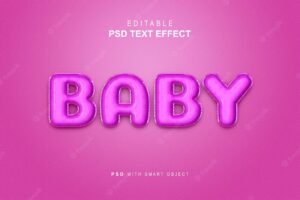 Baby text style