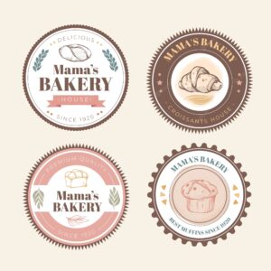 Bakery label set