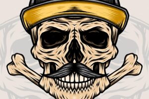 Bandit skull illustration