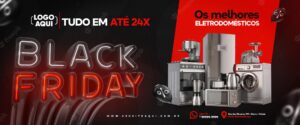 Banner black friday in portuguese 3d render for marketing campaign in brazil
